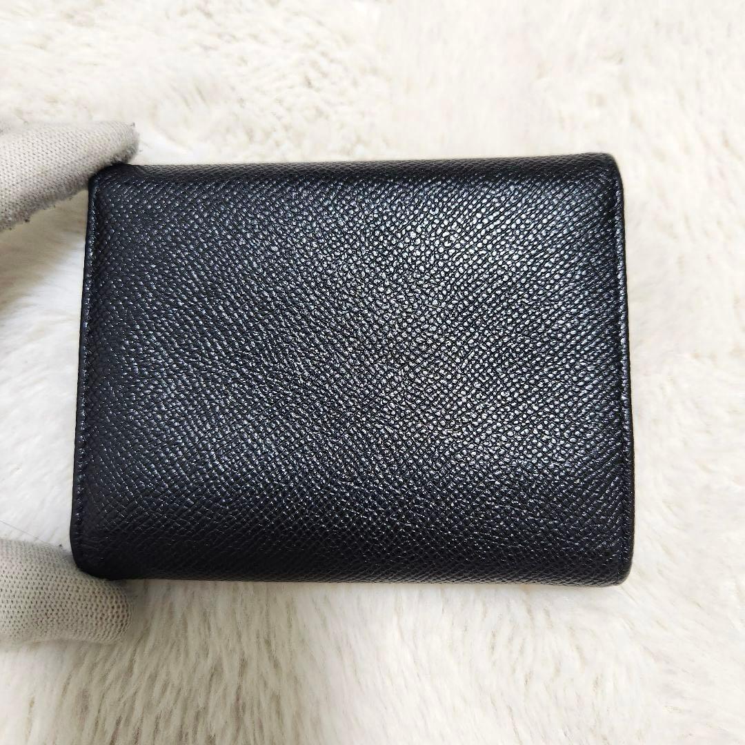 ✨極美品　現行　RFID搭載✨ブルガリ　三つ折り　ロゴクリップ　サークルロゴ　黒