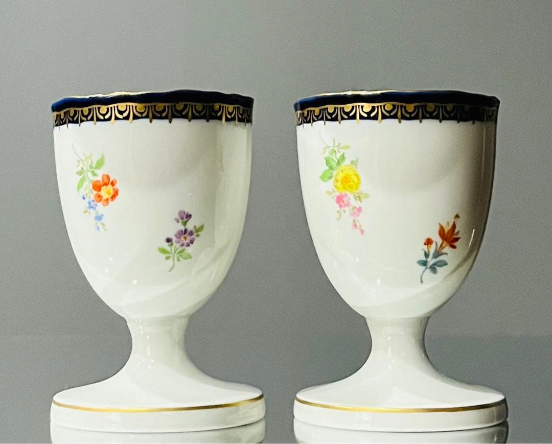 Meissen マイセン/※1級品 Ａカンテ 金彩フラワー　エッグスタンド　C