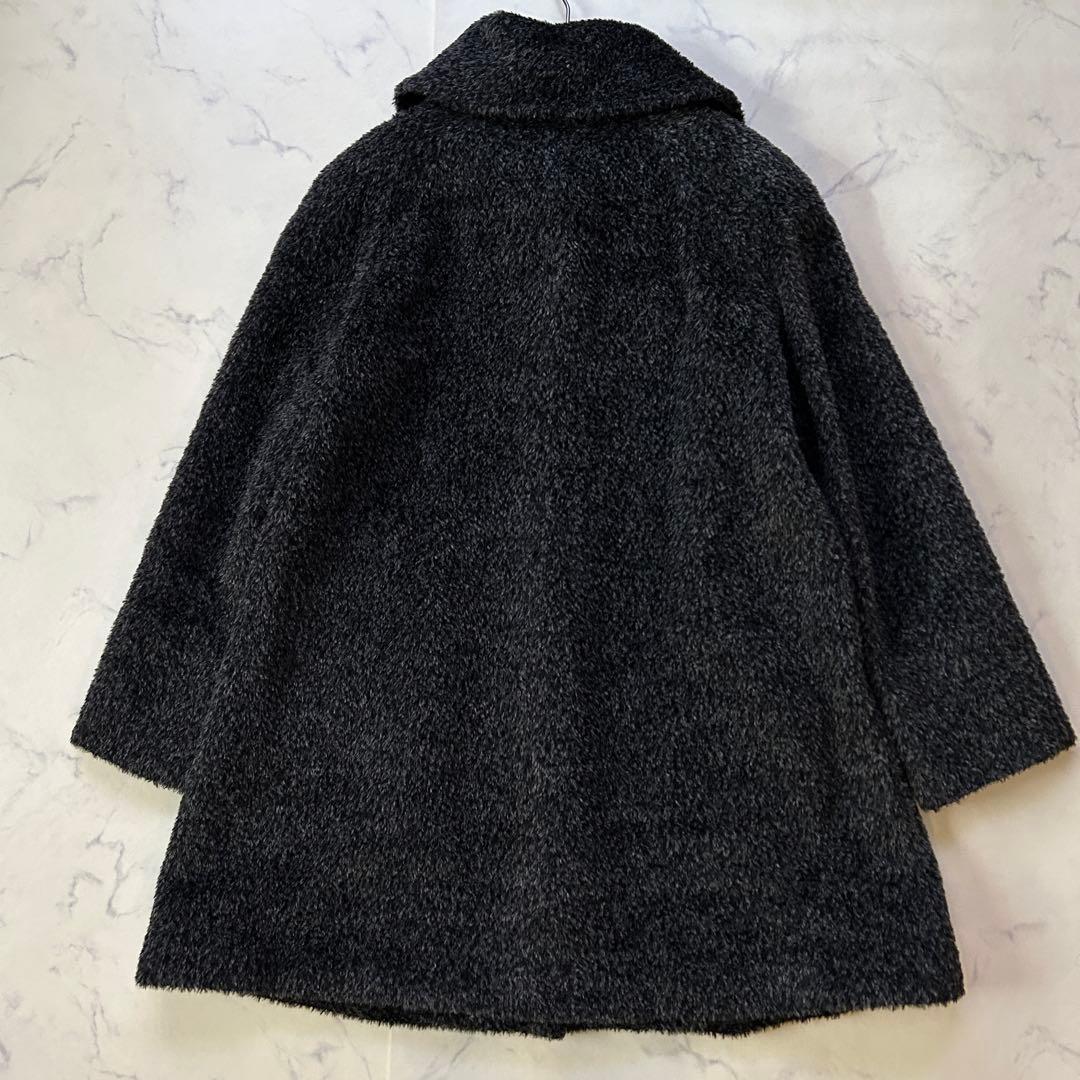 極美品 マックスマーラ 高級アルパカ混 シャギーコート テディ 女優襟