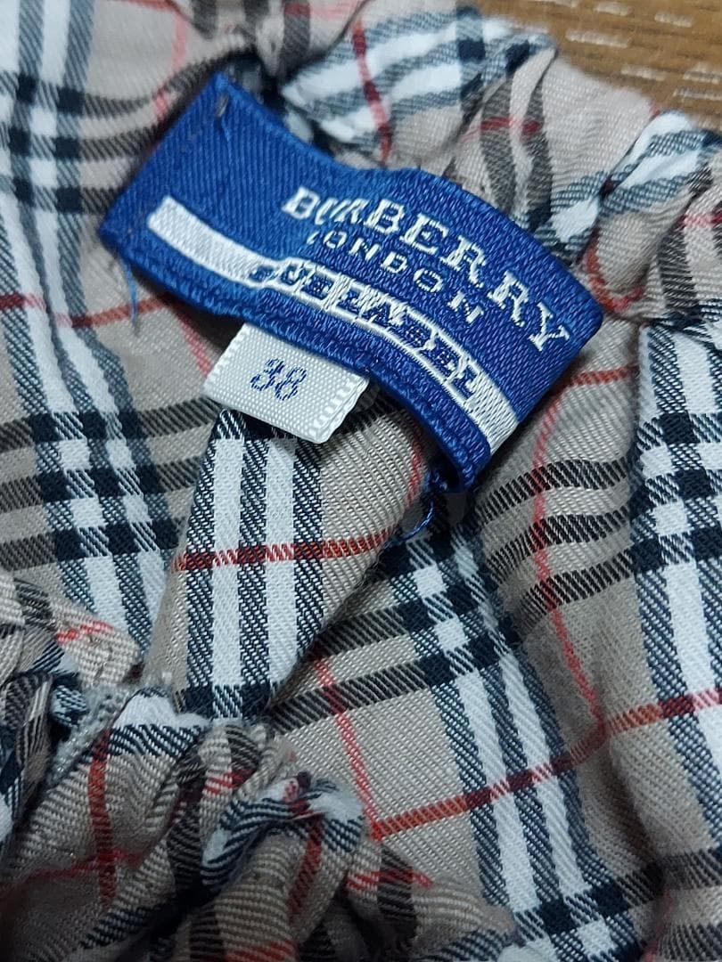 BURBERRY BLUE LABEL 半袖 ノバチェック ブラウス 38