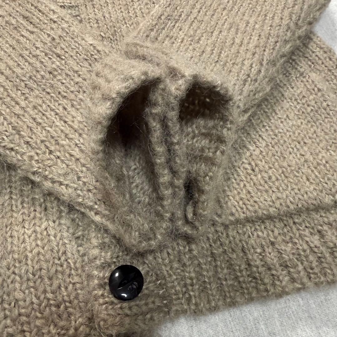 NEIGHBORHOOD モヘア混 12AWカーディガン ベージュ M