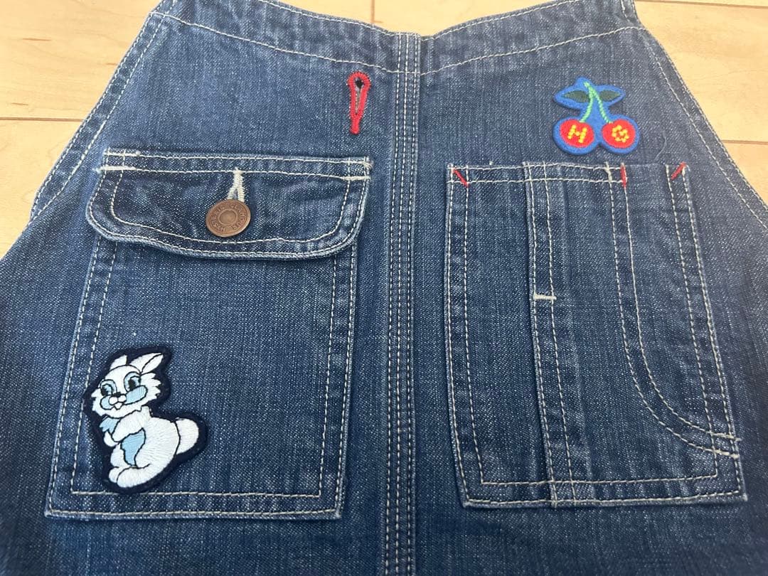 HYSTERIC GLAMURデニム サロペット ジャンパースカート ワッペン