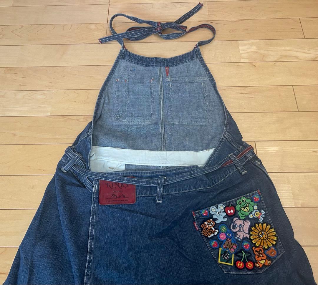 HYSTERIC GLAMURデニム サロペット ジャンパースカート ワッペン
