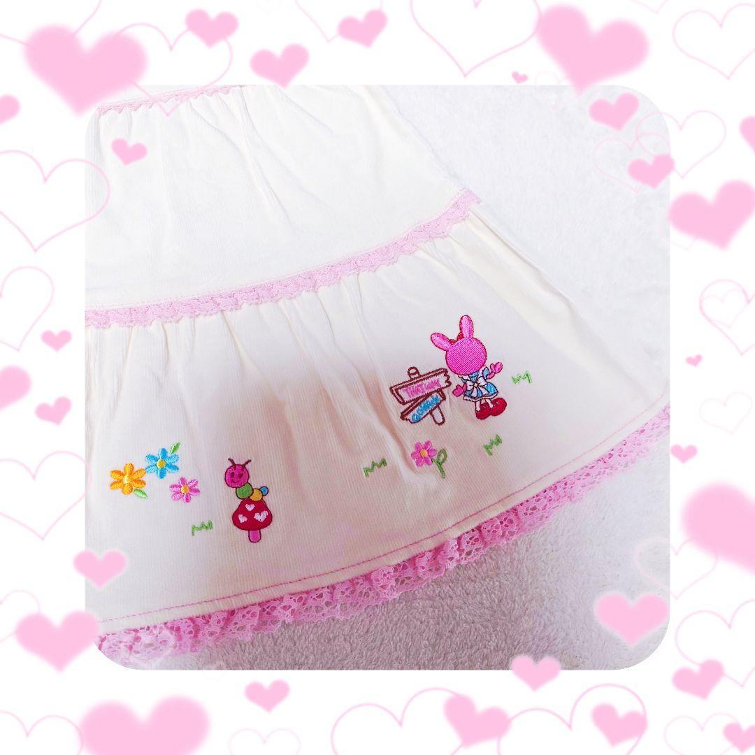 ❤メゾピアノ❤ミミポポ✨みみぽぽ✨フレアスカート✨平成レトロ❤アイボリー❤