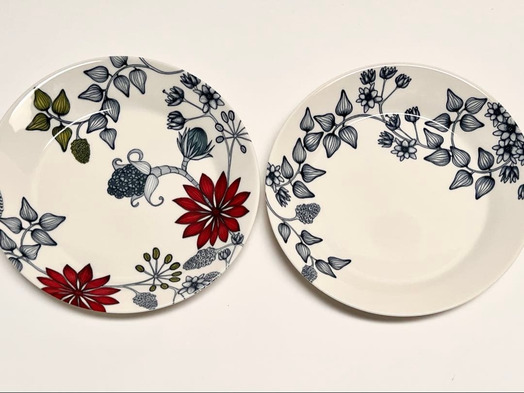 Arabiaアラビア ルノサマーレイ、ウィンタースター プレート2枚組26cm