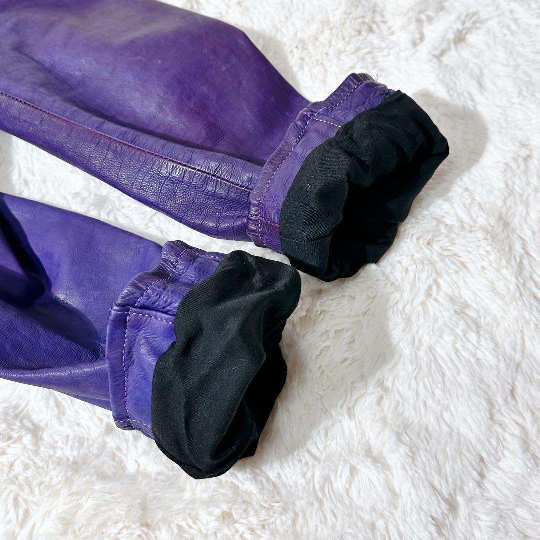 イサムカタヤマバックラッシュ ダブル ライダース ジャパンショルダー 紫 L