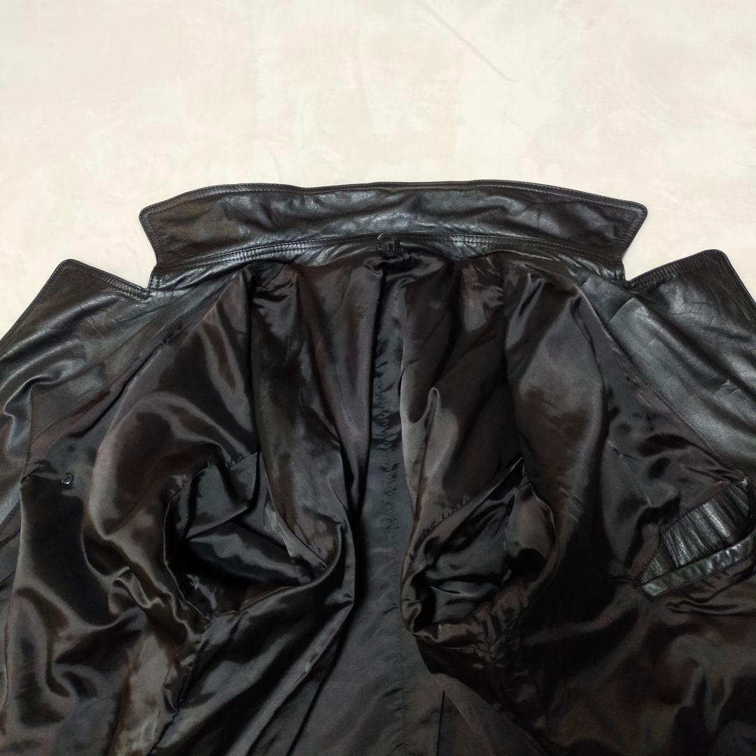 オールレザー　スーパーロングトレンチコート　本革　L〜XL程度