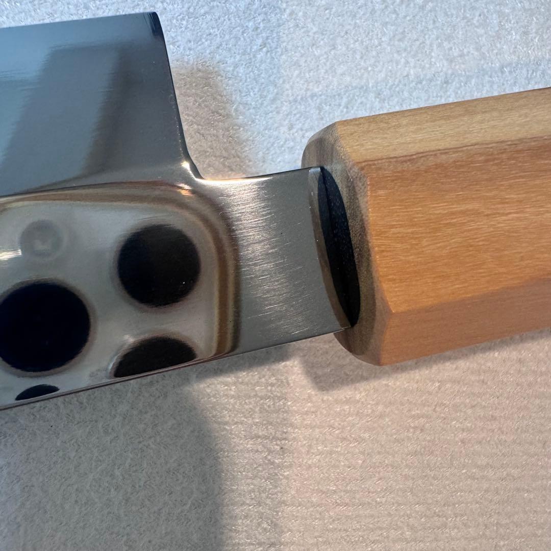 270mm 切付柳刃包丁 鏡面　オリーブ材八角柄 刺身包丁 全鋼