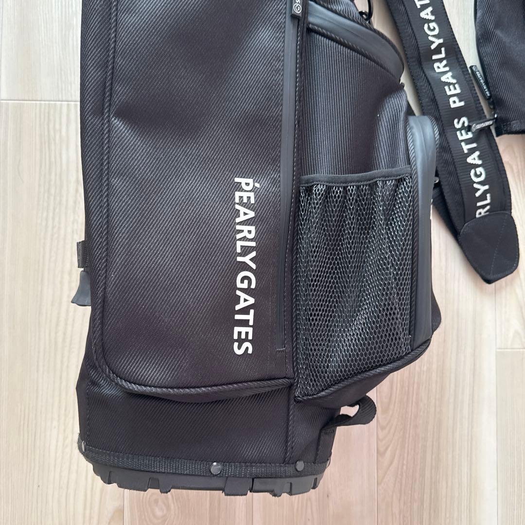 【ラウンド1回】パーリーゲイツ　キャディバッグ　黒　ブラック　軽量　スタンド式