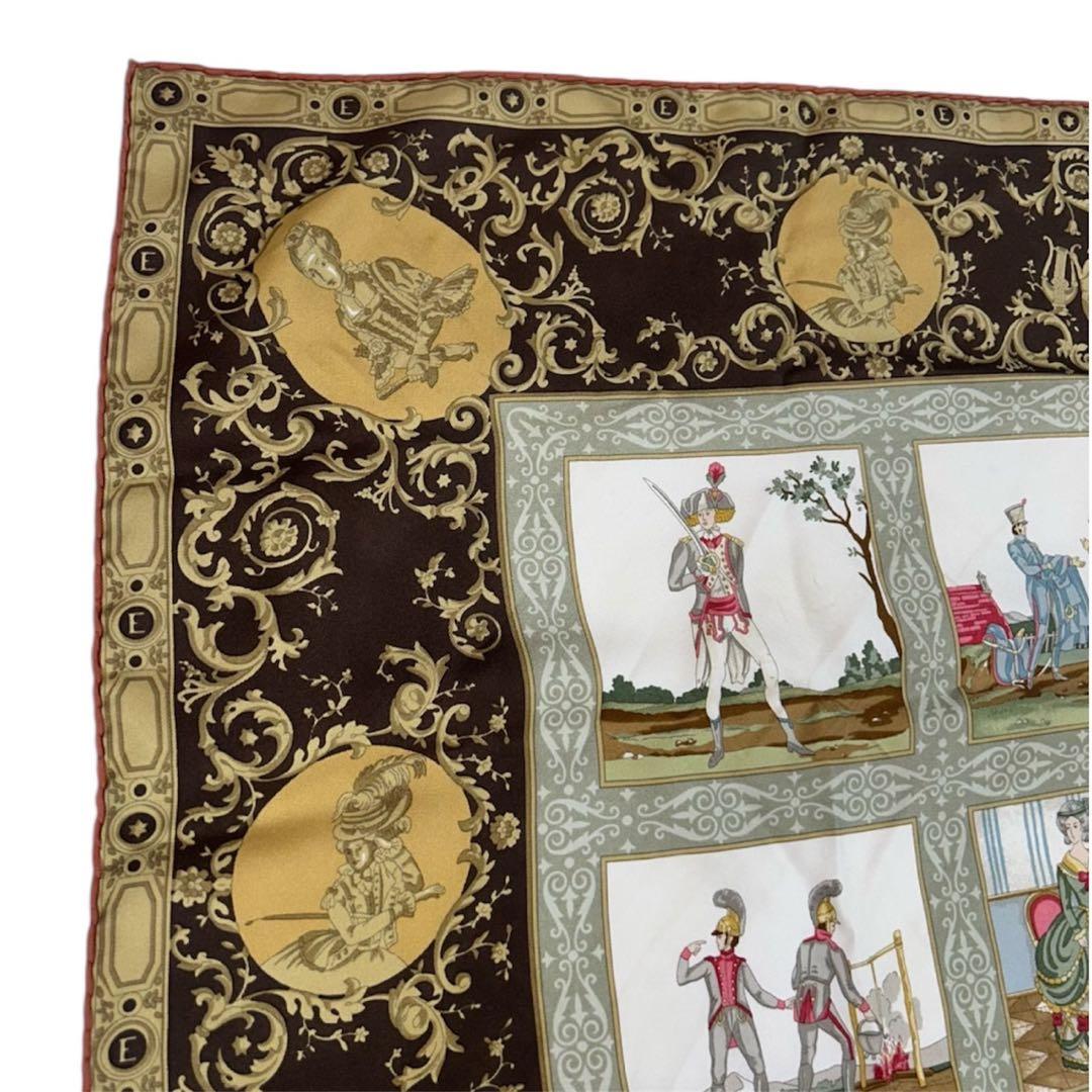 K648 エトロ イタリア製 シルク100% 大判 スカーフ レディース