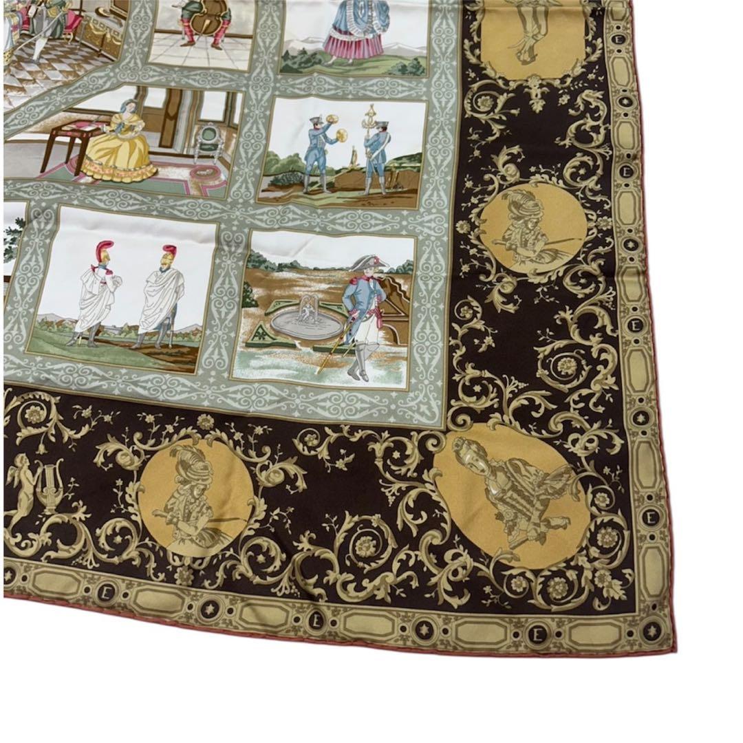 K648 エトロ イタリア製 シルク100% 大判 スカーフ レディース