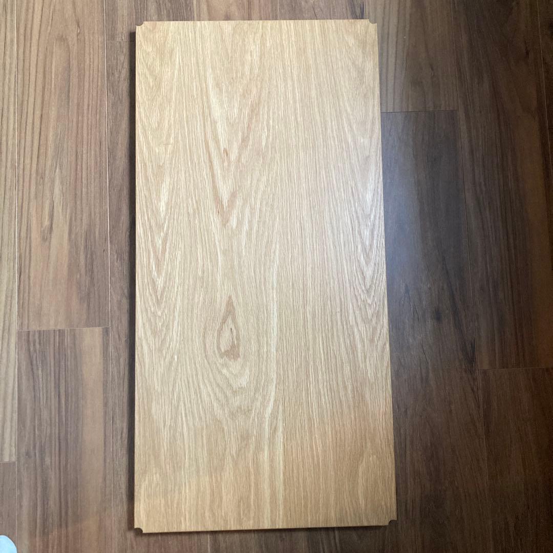 無印　ステンレスユニットシェルフ　追加棚　オーク材　84cm 4枚セット