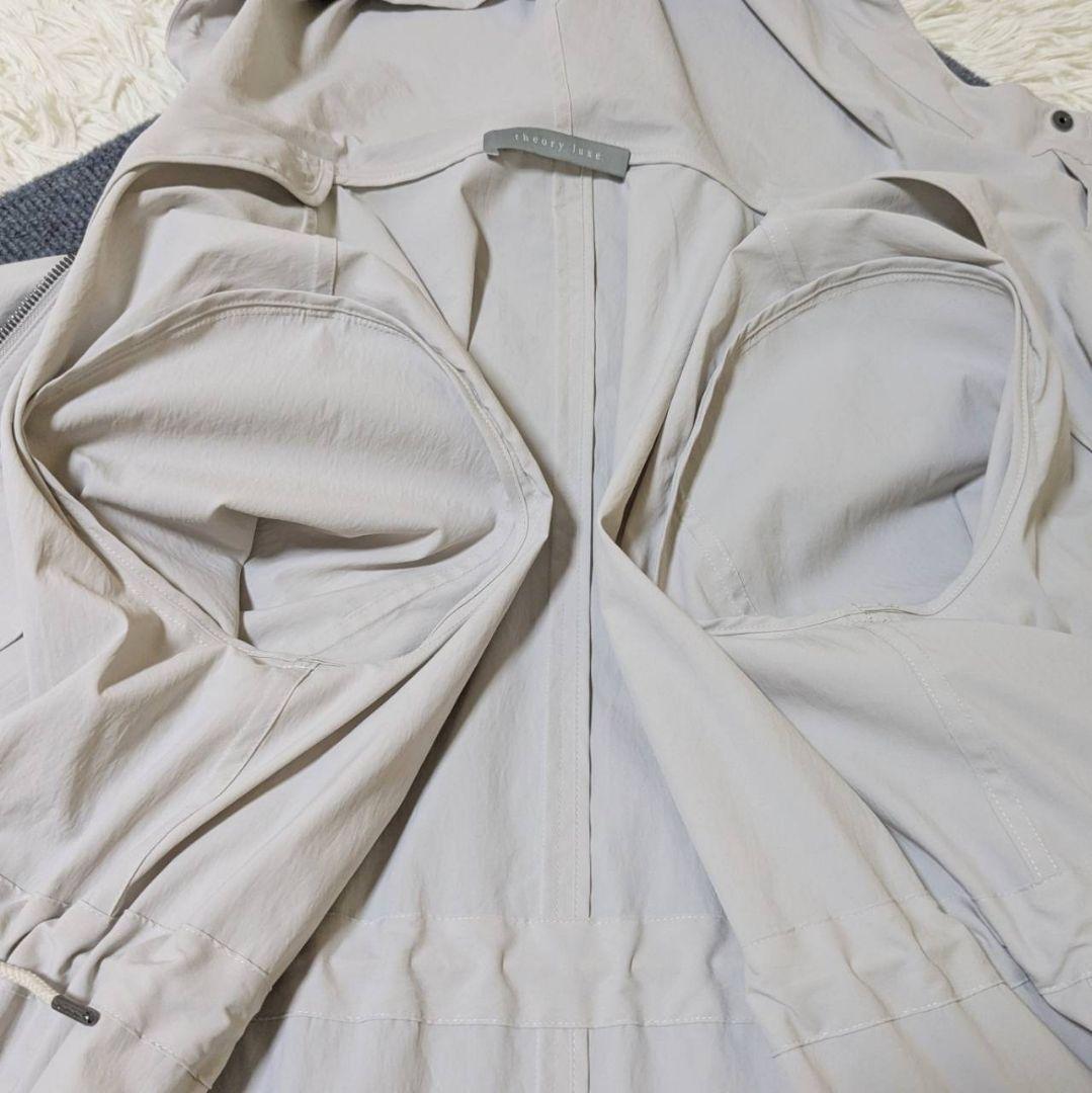 ✨美品✨ セオリーリュクス 現行 ロング ナイロンコート ベージュ S