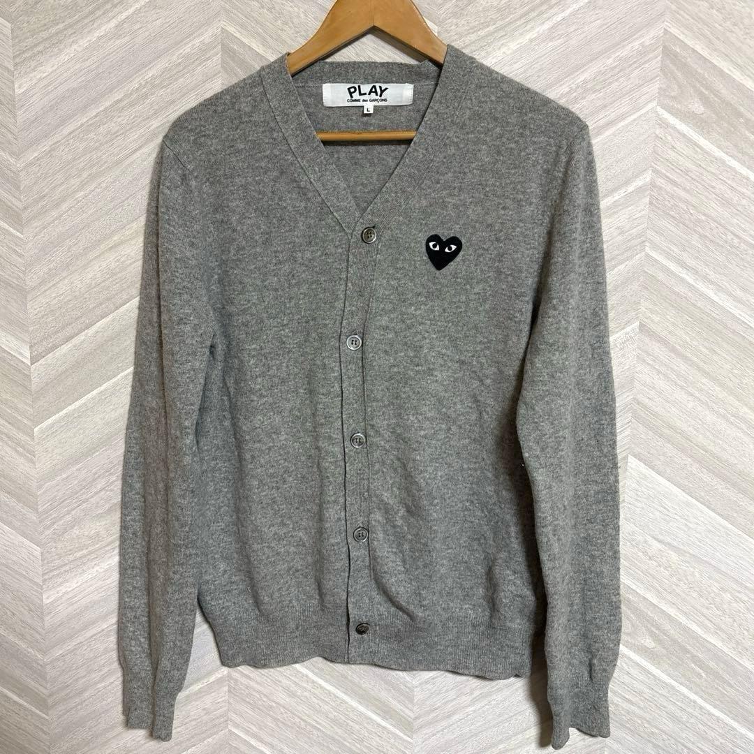 コムデギャルソン グレー カーディガン サイズL