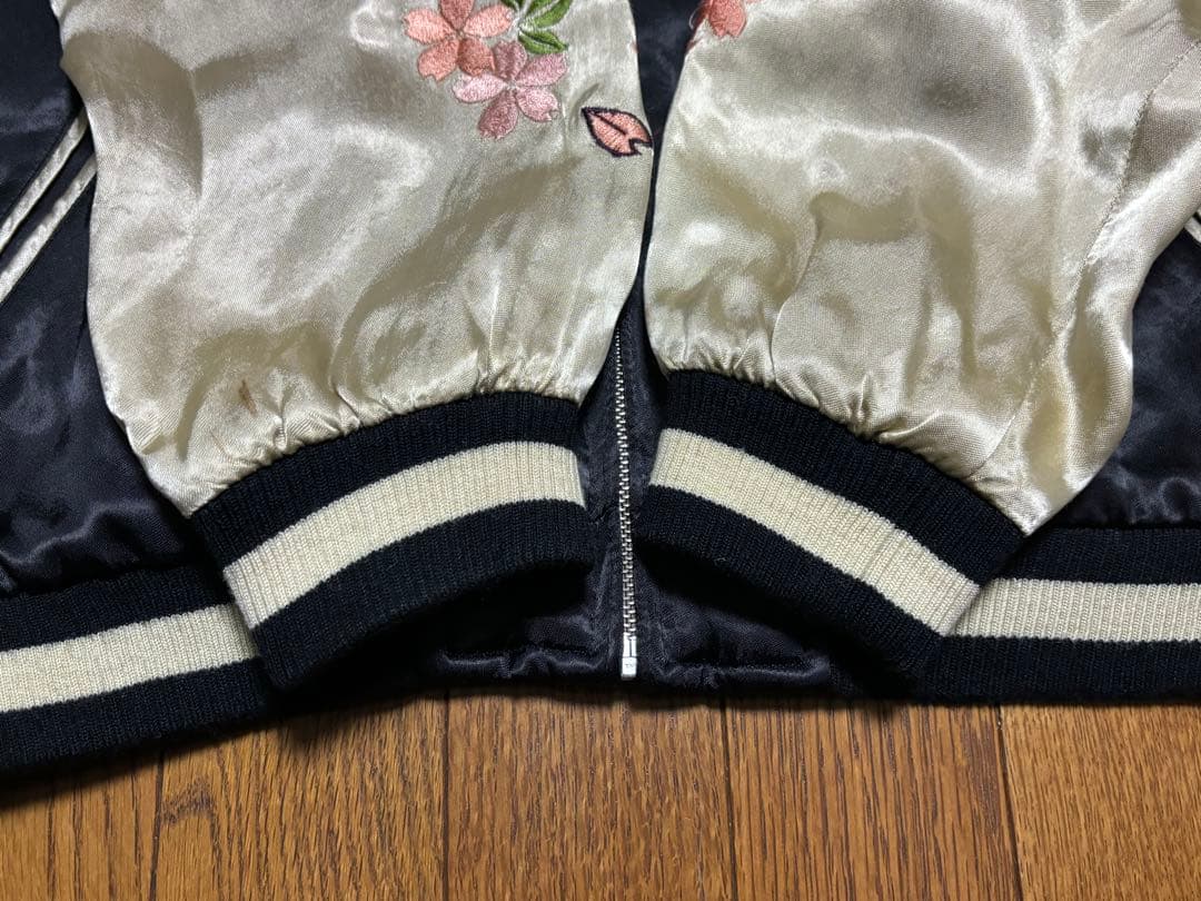 希少　完売品　花旅楽団 野晒　骸骨　 妖怪 和柄 刺繍　リバーシブル　黒