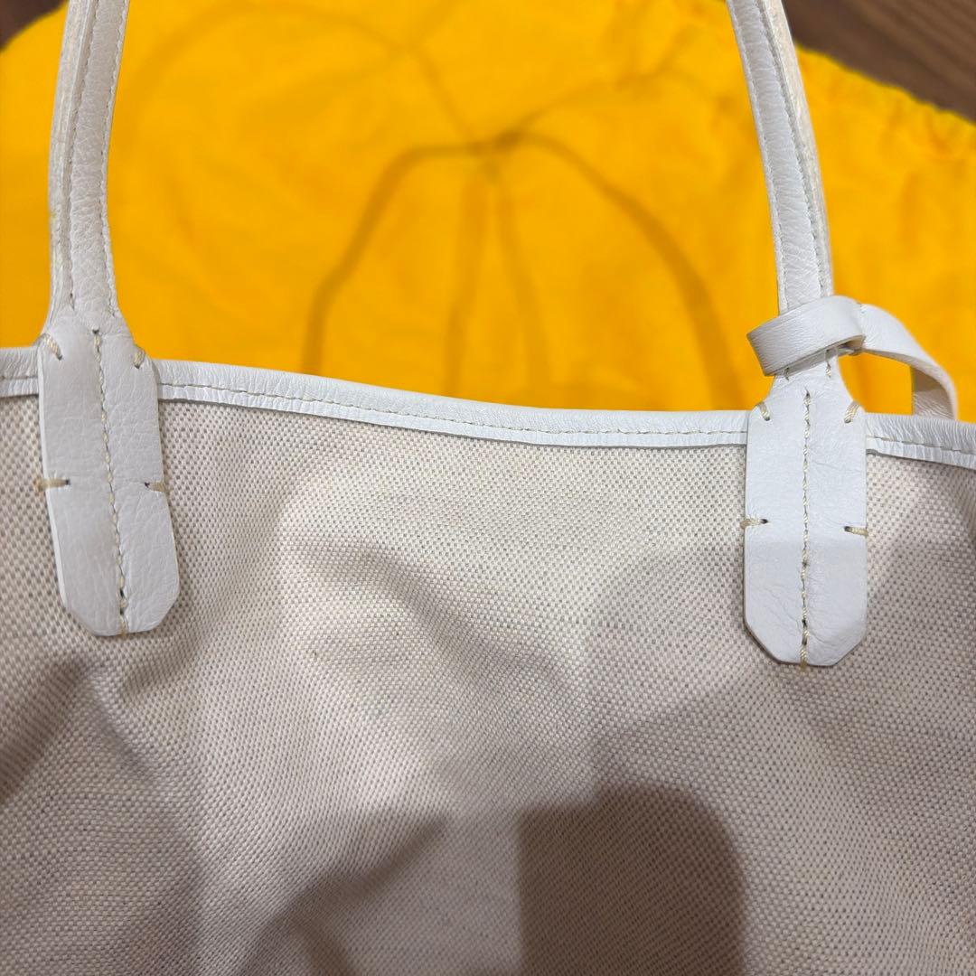 GOYARD ゴヤール サンルイPM トートバッグ　新品ポーチ付き　ホワイト　白