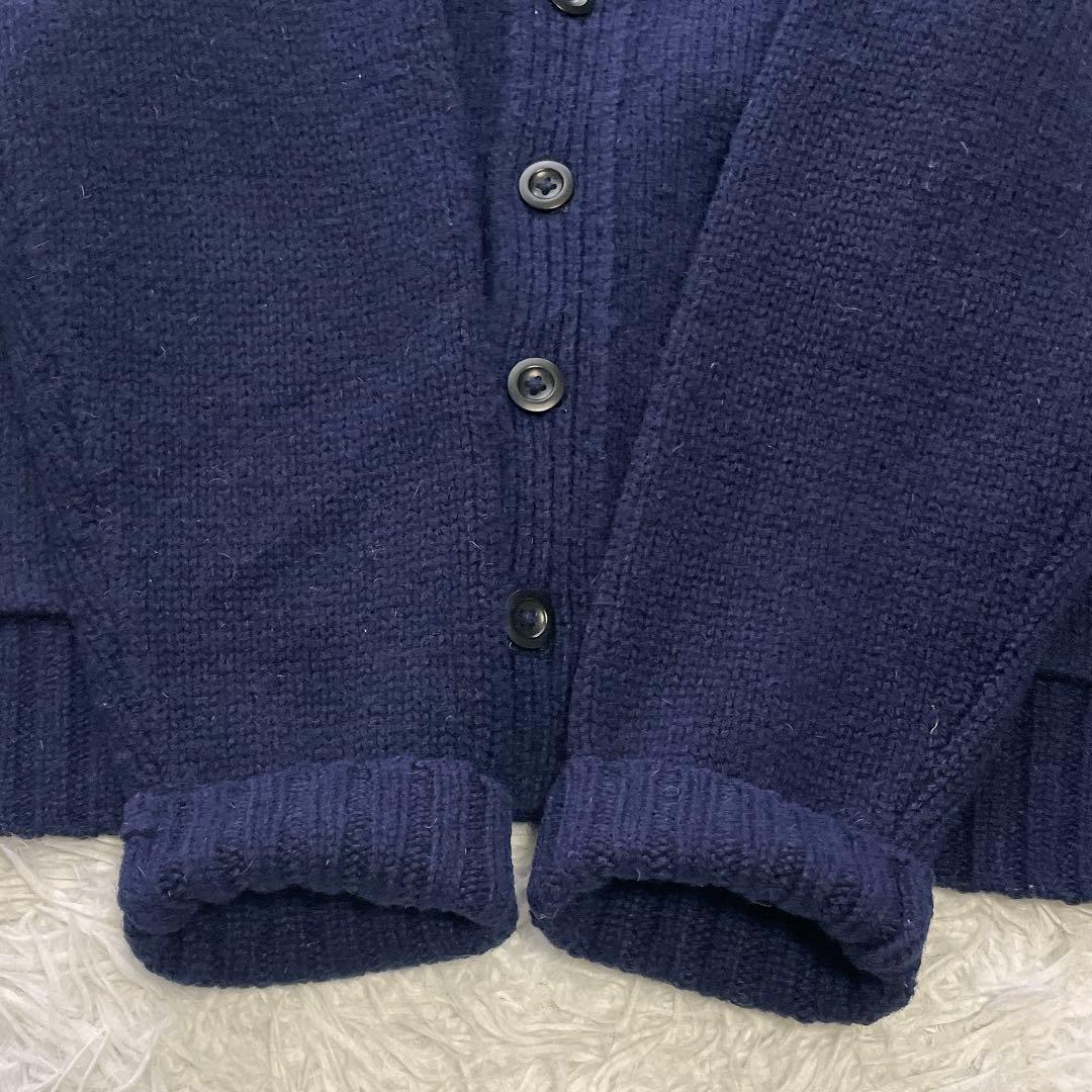 人気のLサイズ✨MHL. マーガレットハウエル 厚手ウールニットカーディガン 紺