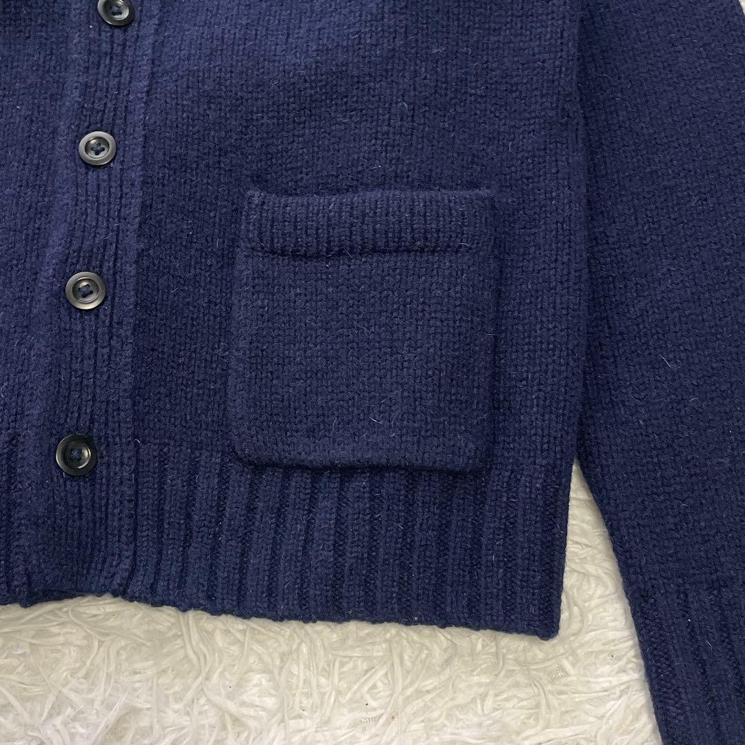 人気のLサイズ✨MHL. マーガレットハウエル 厚手ウールニットカーディガン 紺