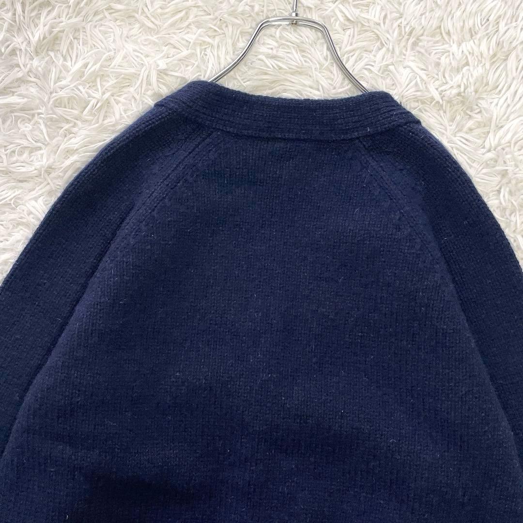 人気のLサイズ✨MHL. マーガレットハウエル 厚手ウールニットカーディガン 紺