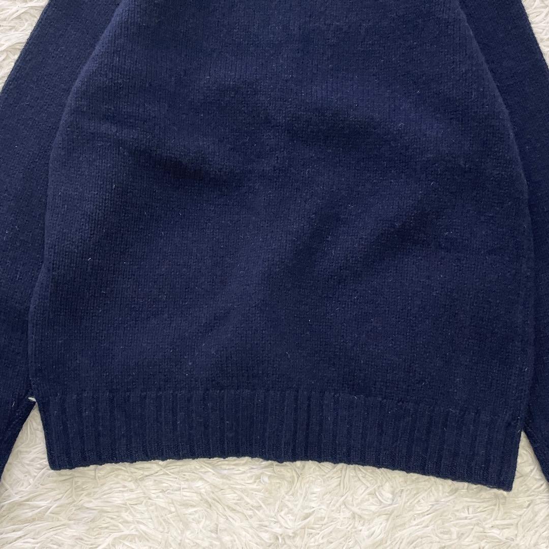 人気のLサイズ✨MHL. マーガレットハウエル 厚手ウールニットカーディガン 紺