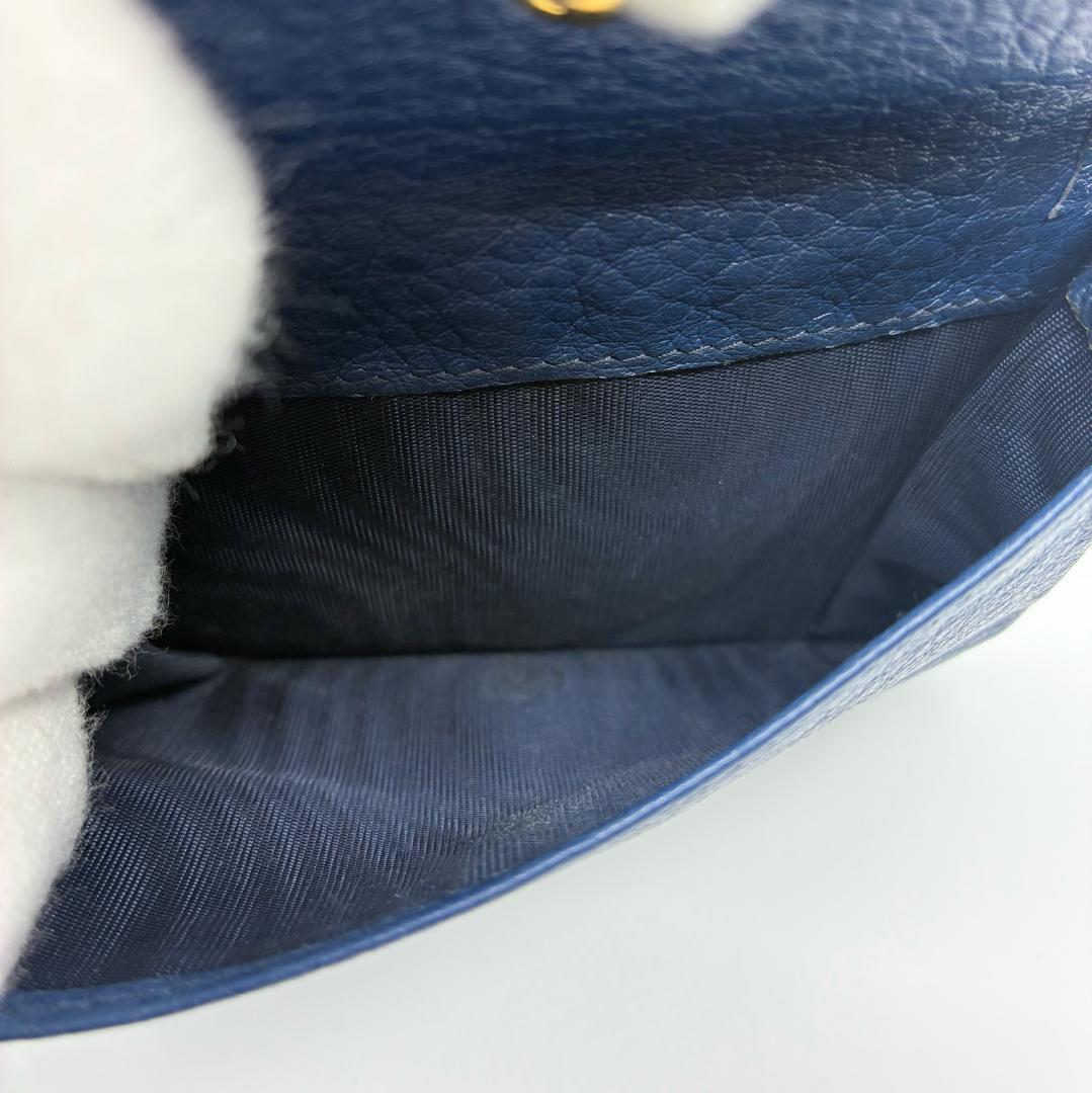PRADA プラダ レザー 三つ折り財布 青 ブルー A1355A4