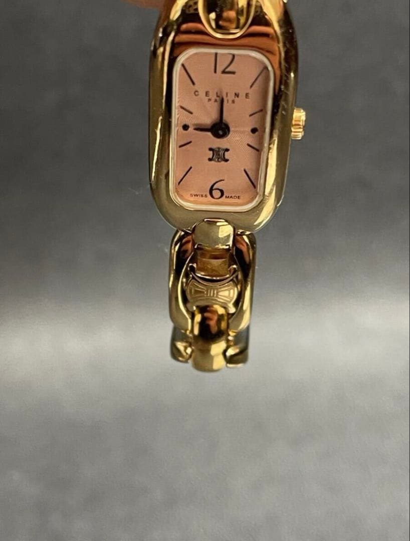 CELINE セリーヌ 腕時計 マカダム バングル レディース