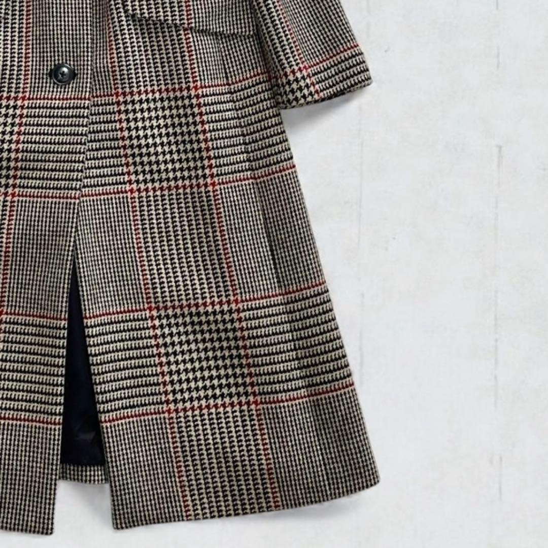 美品✨ラルフローレン 千鳥格子 チェック チェスターコート ベロア Aライン 9