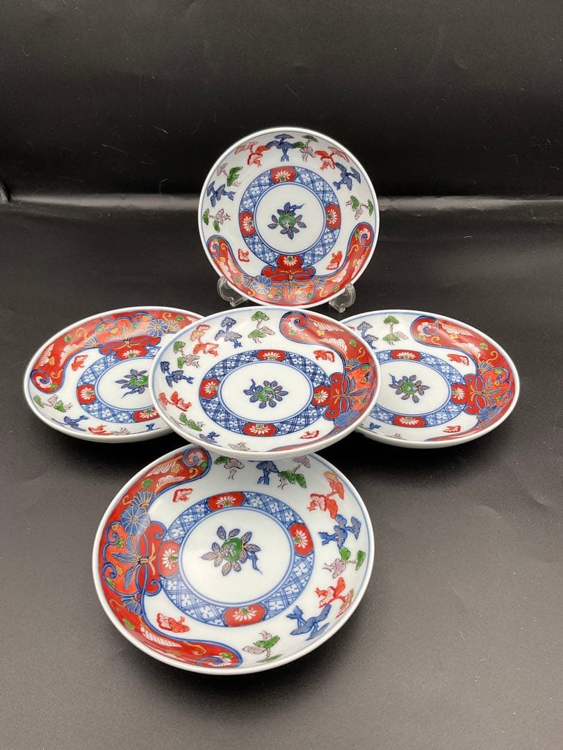 源右衛門　皿　古伊万里風松絵 ☆中古