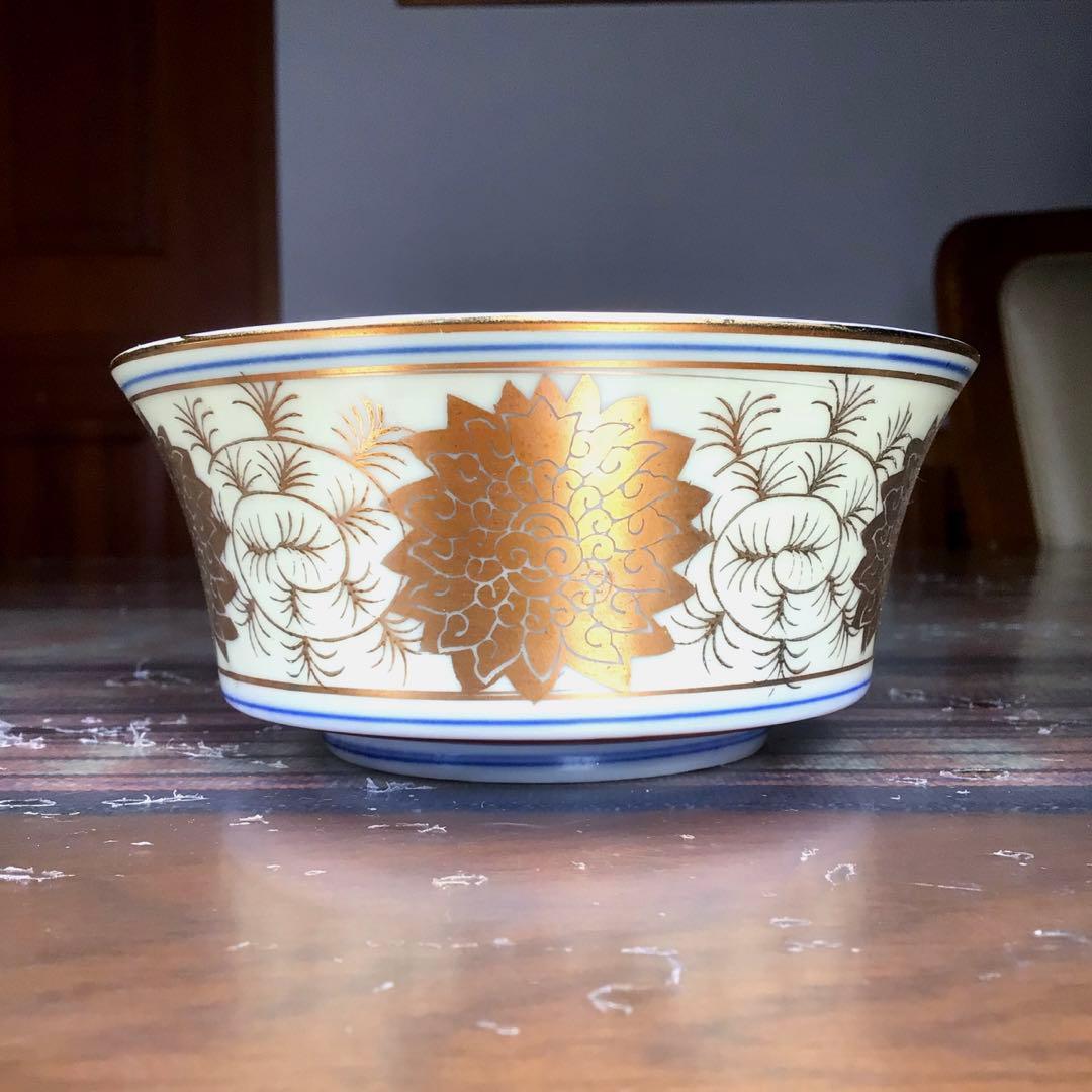 『メルうー特価』　九谷焼　洋山　中鉢　5枚　金彩