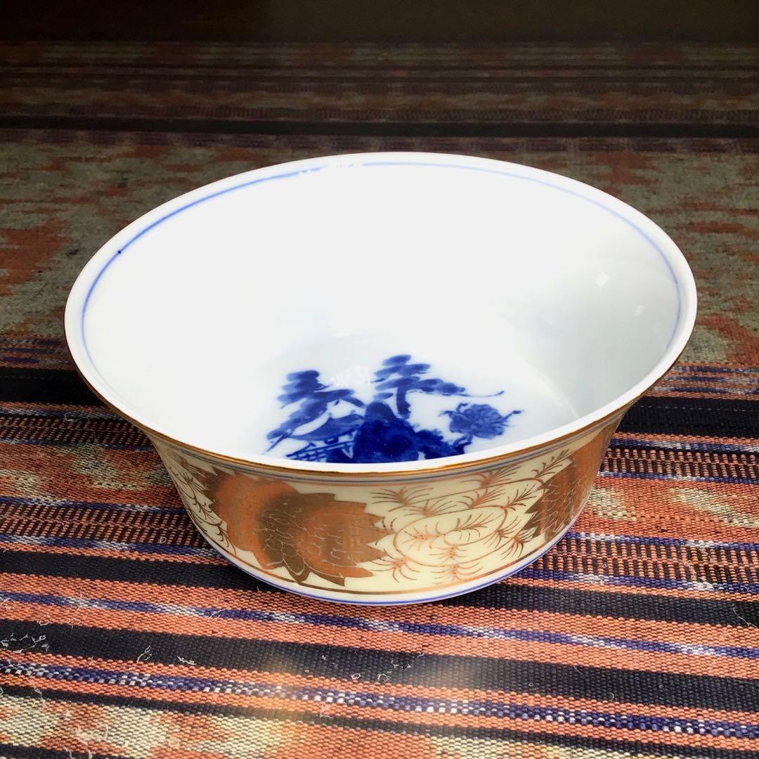 『メルうー特価』　九谷焼　洋山　中鉢　5枚　金彩