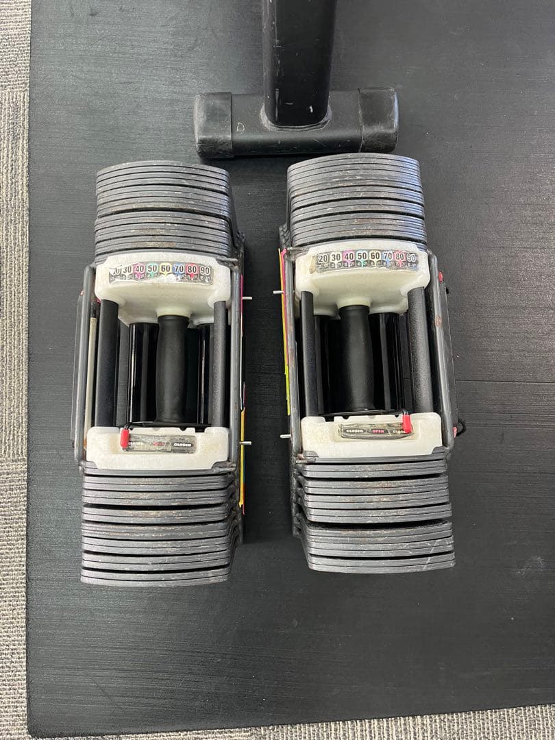 ブロックダンベル 可変式 片腕42kg １対 2個セット27段階調節可能