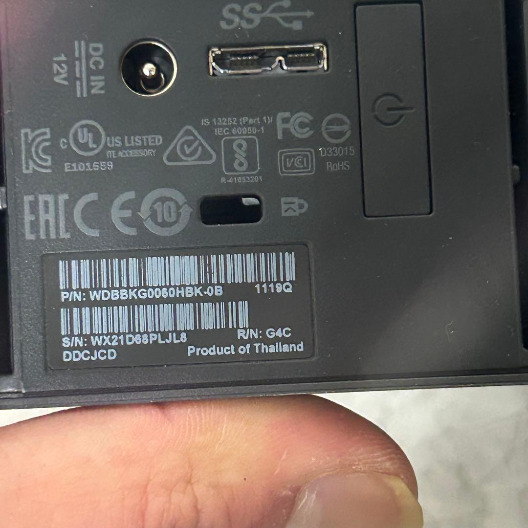 【6TB】ウエスタンデジタル Elements 外付けHDD 6TB