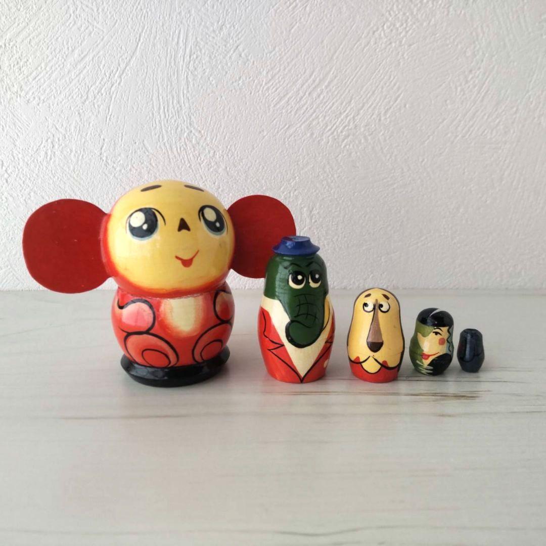 新品　チェブラーシカ　マトリョーシカ　5.4cmサイズ　5体セット