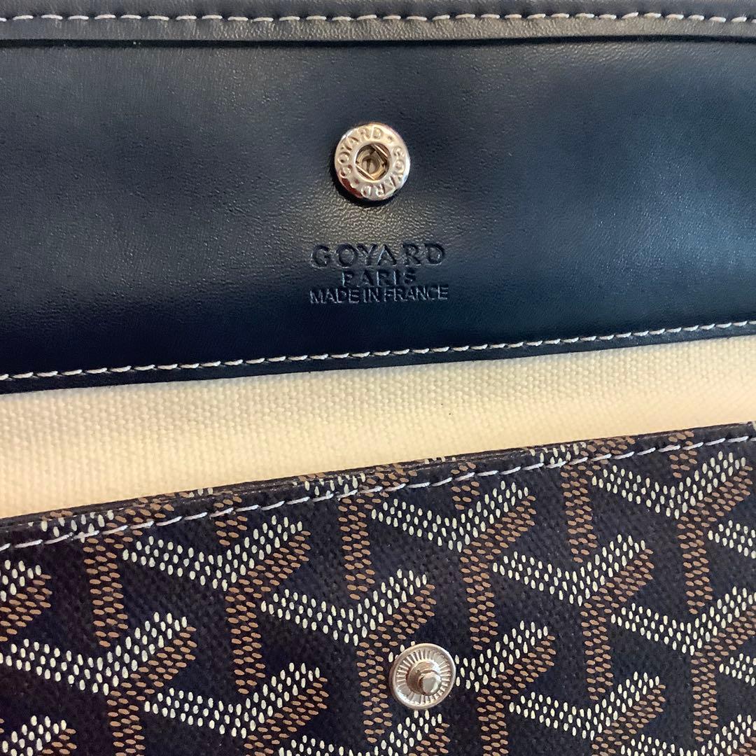 ゴヤール GOYARD サンルイ 付属 ポーチ ネイビー ヘリンボーン