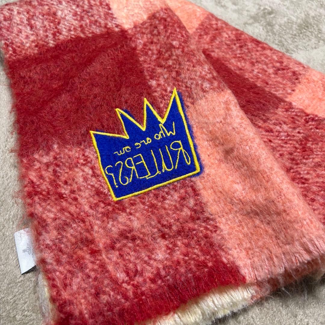 【美品】Vivienne Westwood ウール モヘヤ チェックマフラー