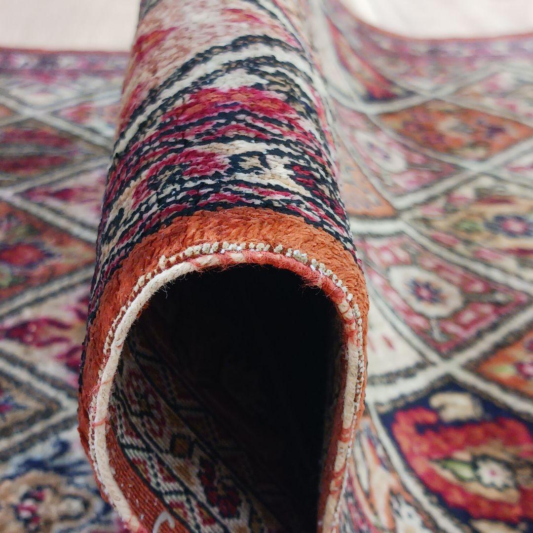 Y2822-2 ペルシャ絨毯 クム産 シルク100% 手織り