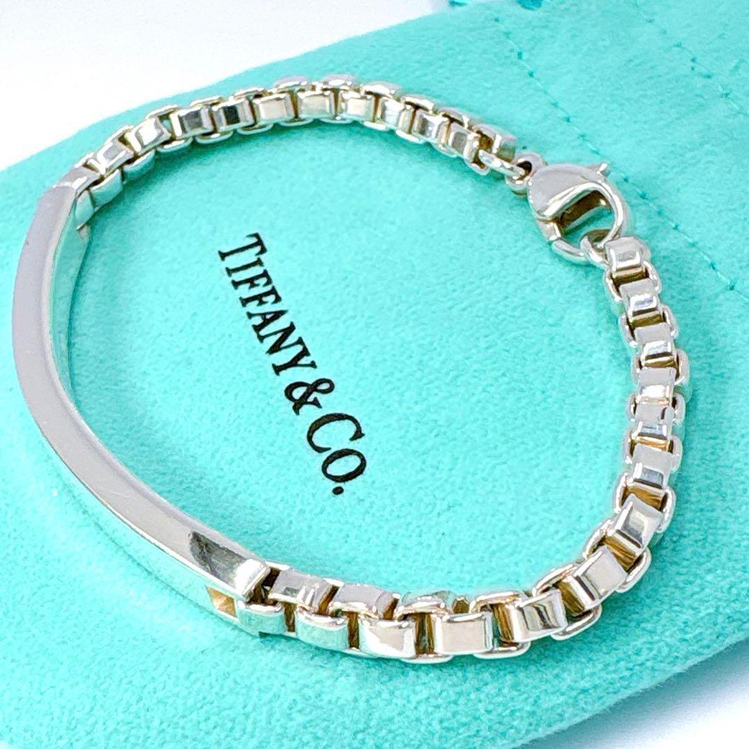 極美品 オールドティファニー ベネチアン ID ブレスレット シルバー925