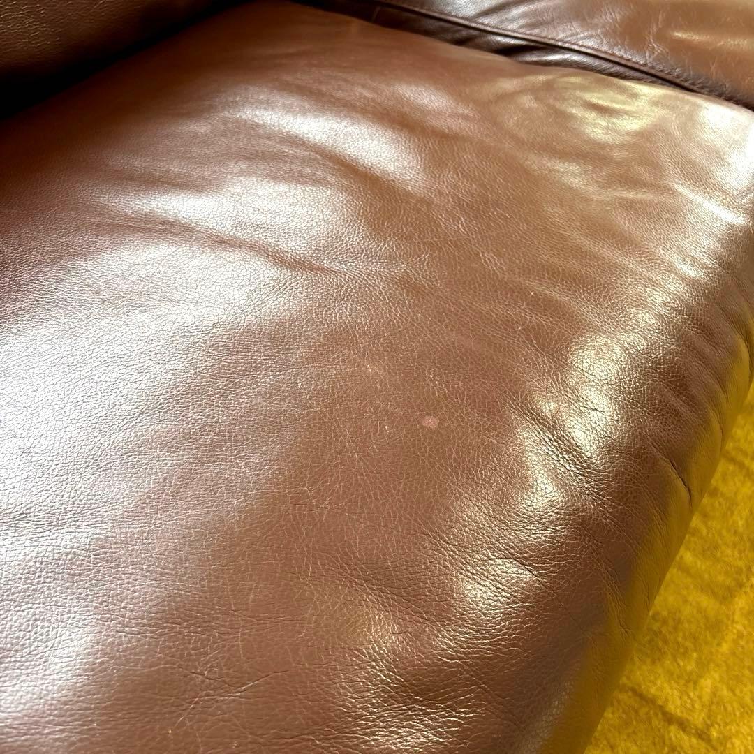 無印良品　革張りフェザーソファ