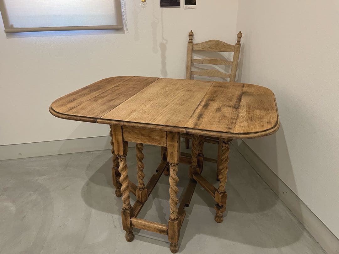 アンティークテーブル　バタフライテーブル　アンティーク家具　ゲートレッグテーブル