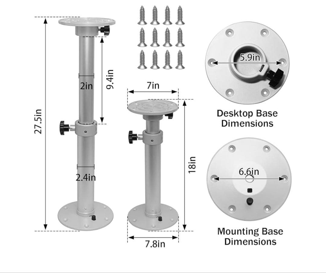 HWHongRV 調節可能な台座 マリンキャラバン モーターホーム