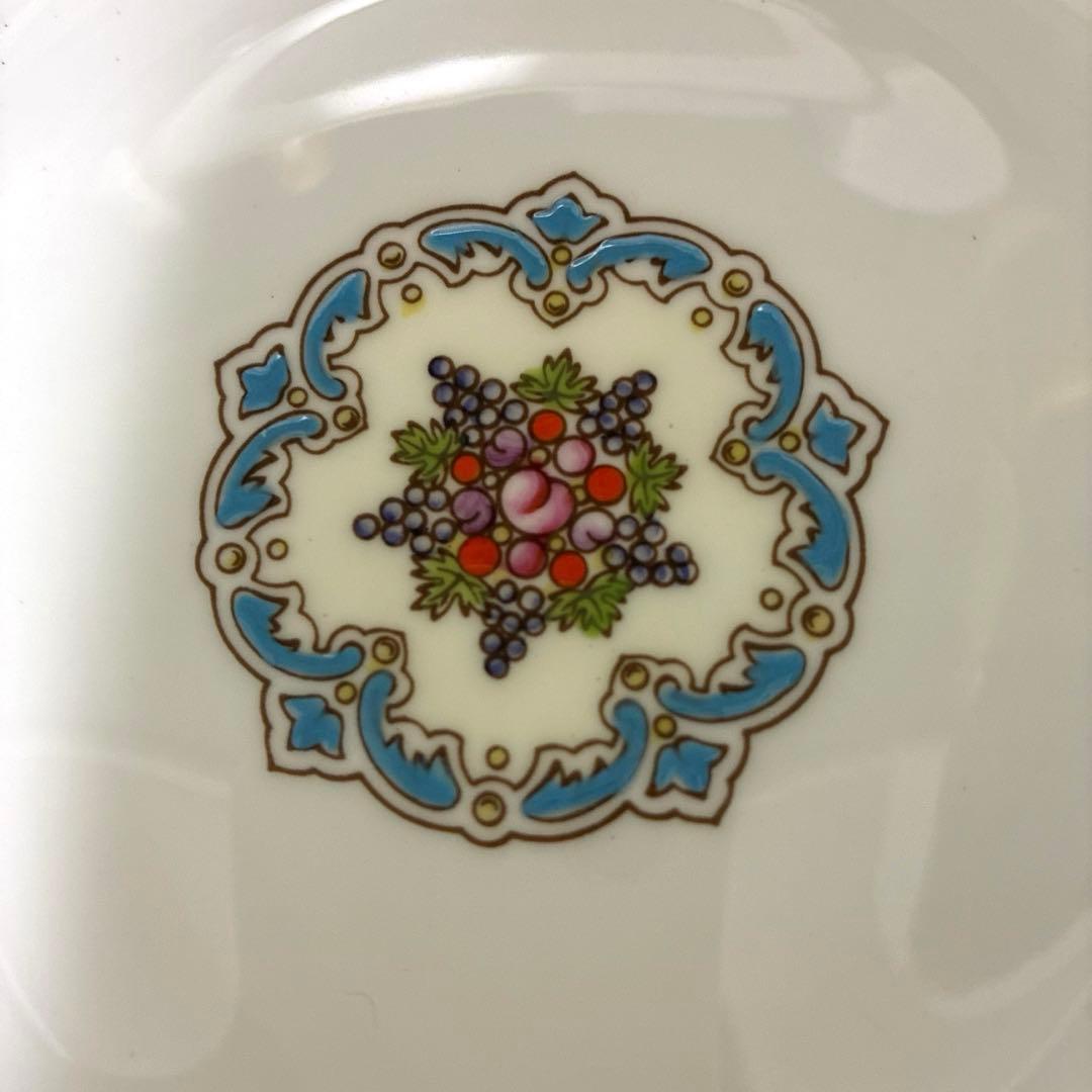 【美品】ウェッジウッド　フロレンティーンターコイズ　スープ皿20.5cm 黒壺