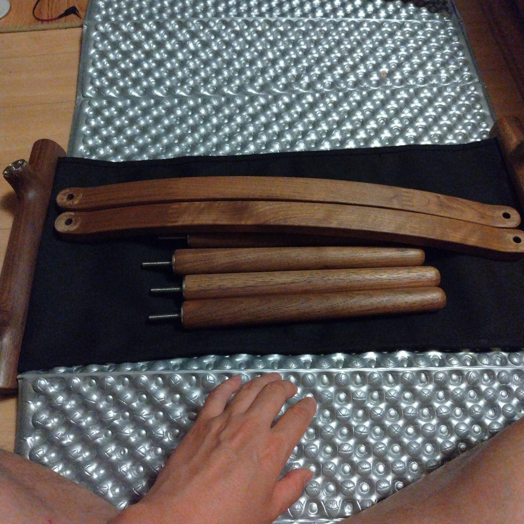 ikiki グランドチェア　スツールセット　ウォルナット　ブラック