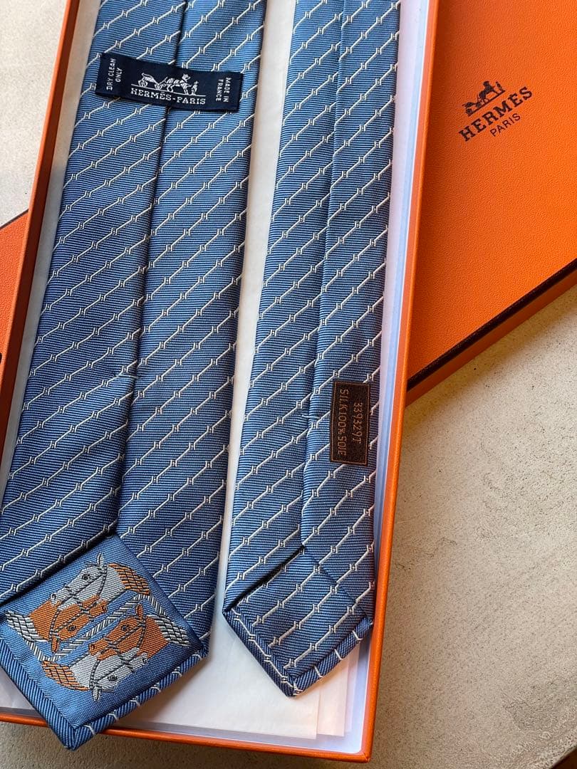【新品未使用】エルメス HERMES ネクタイ Hカドリージュ　シルク100%