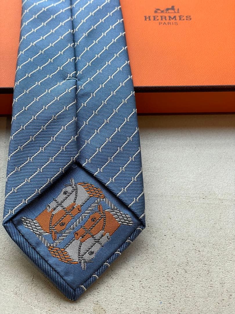 【新品未使用】エルメス HERMES ネクタイ Hカドリージュ　シルク100%