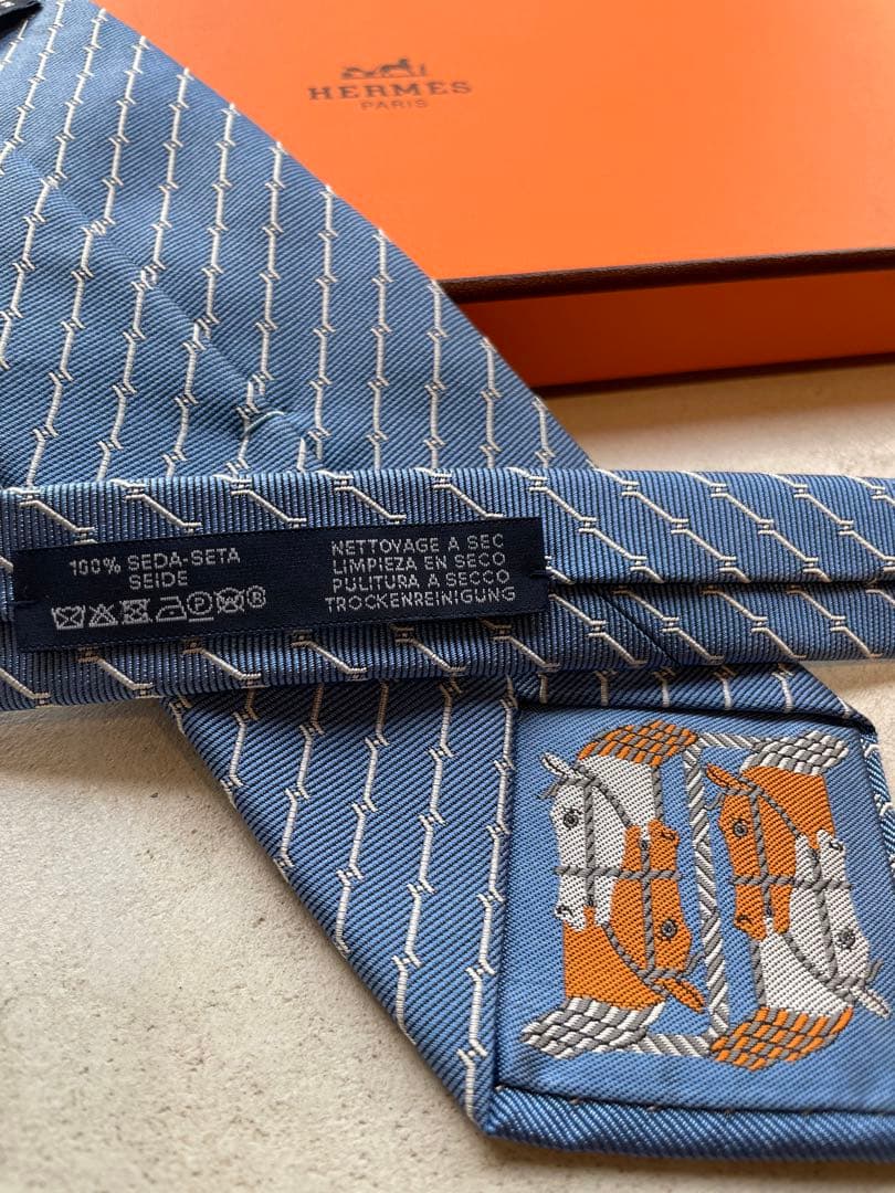 【新品未使用】エルメス HERMES ネクタイ Hカドリージュ　シルク100%