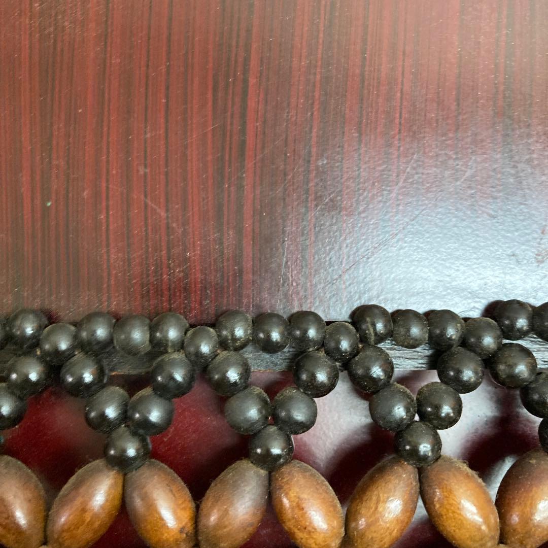 B-2 昭和レトロ 珠暖簾 木製 レターラック 壁掛け 小物入れ 古道具春夏秋冬