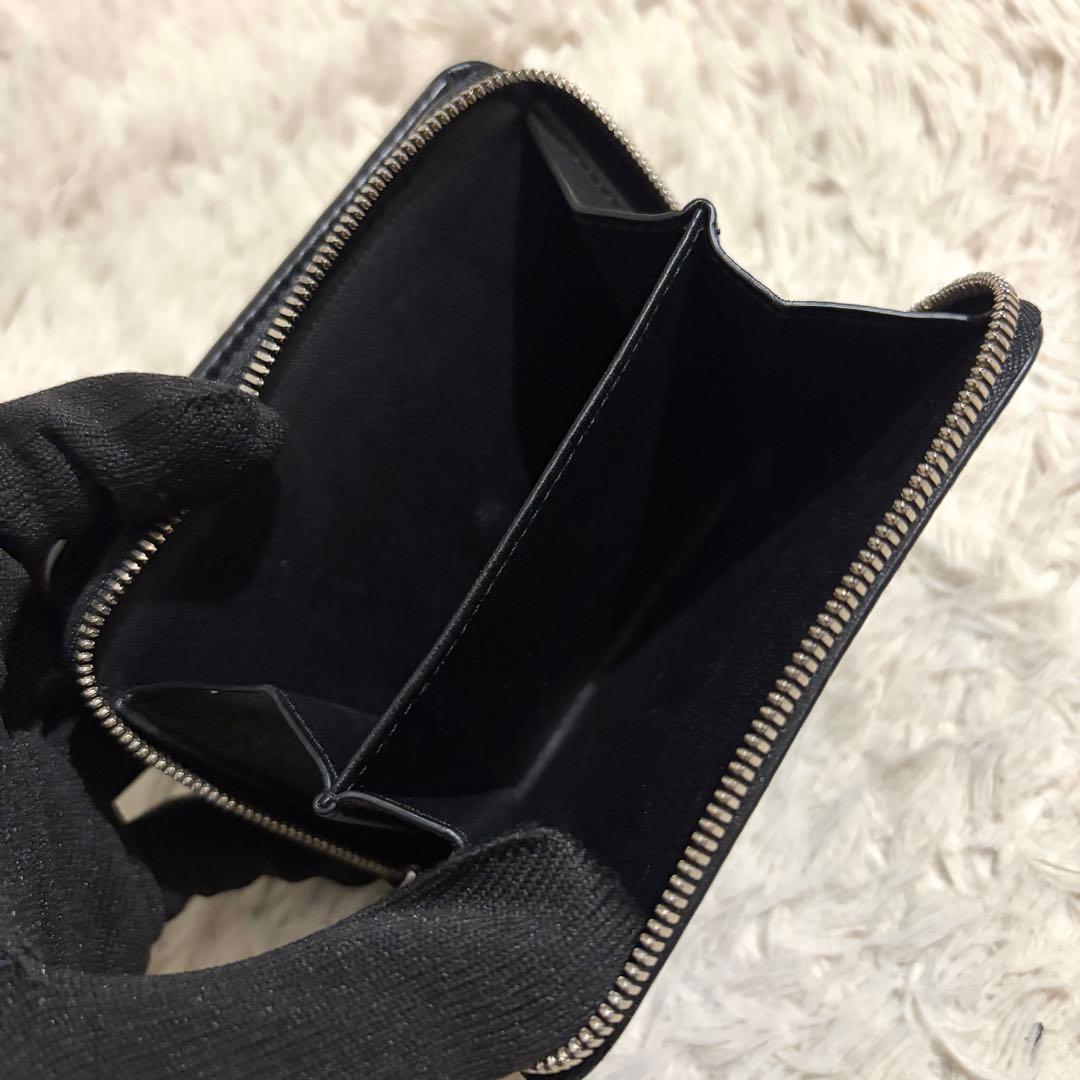 【美品】バレンシアガ エブリデイ 二つ折り財布 ラウンドファスナー ブラック
