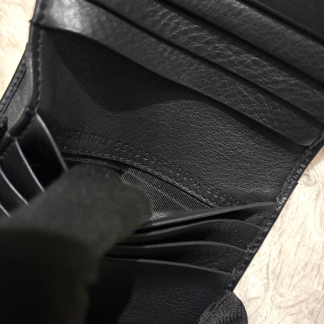 【美品】バレンシアガ エブリデイ 二つ折り財布 ラウンドファスナー ブラック