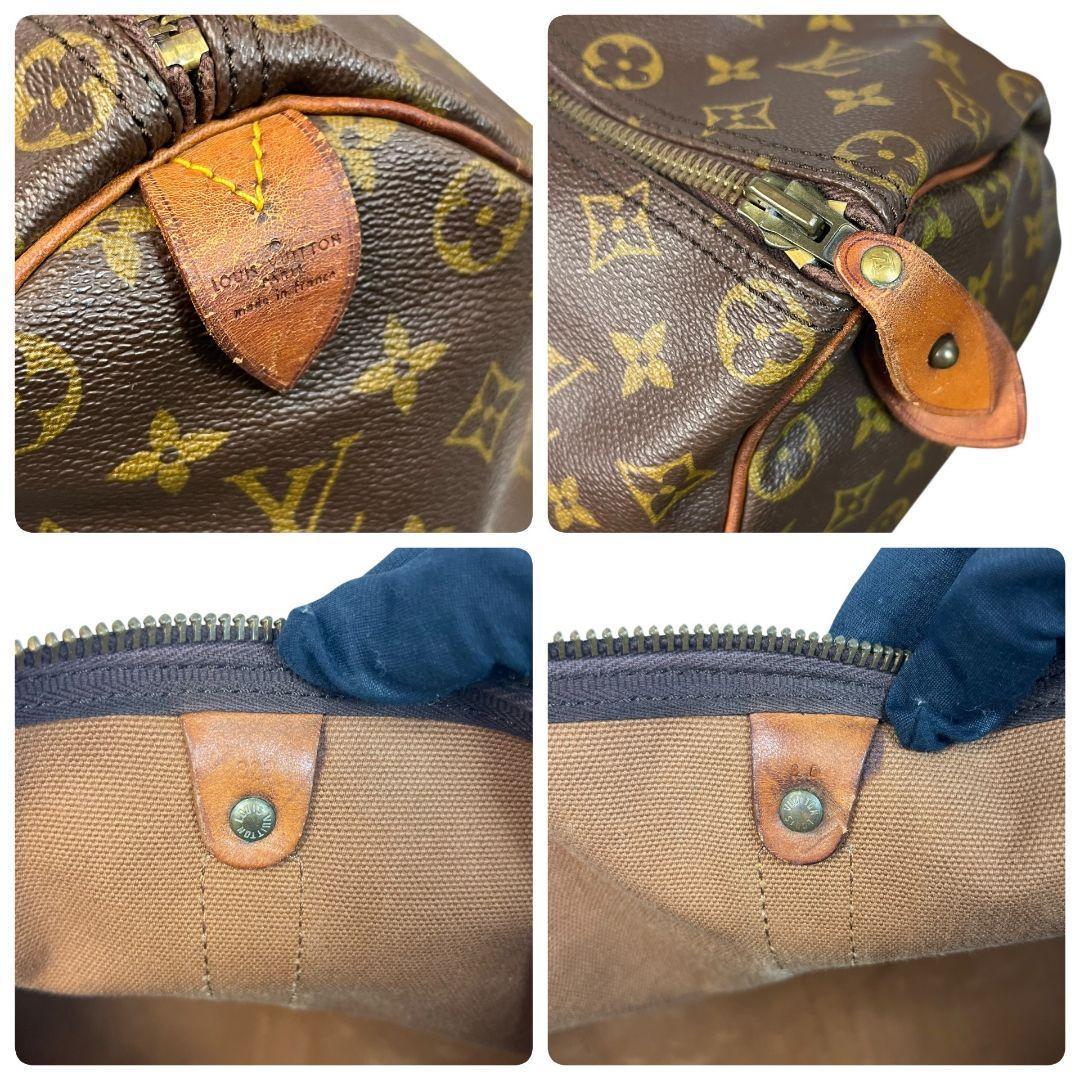 【鑑定済】ルイヴィトン　キーポル50　モノグラム　ボストンバッグ　ブラウン　茶