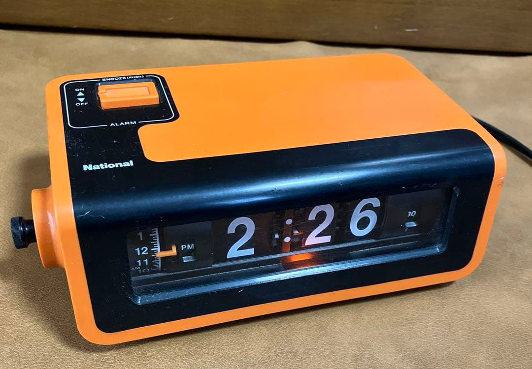 ナショナル　交流目覚時計　昭和レトロ
